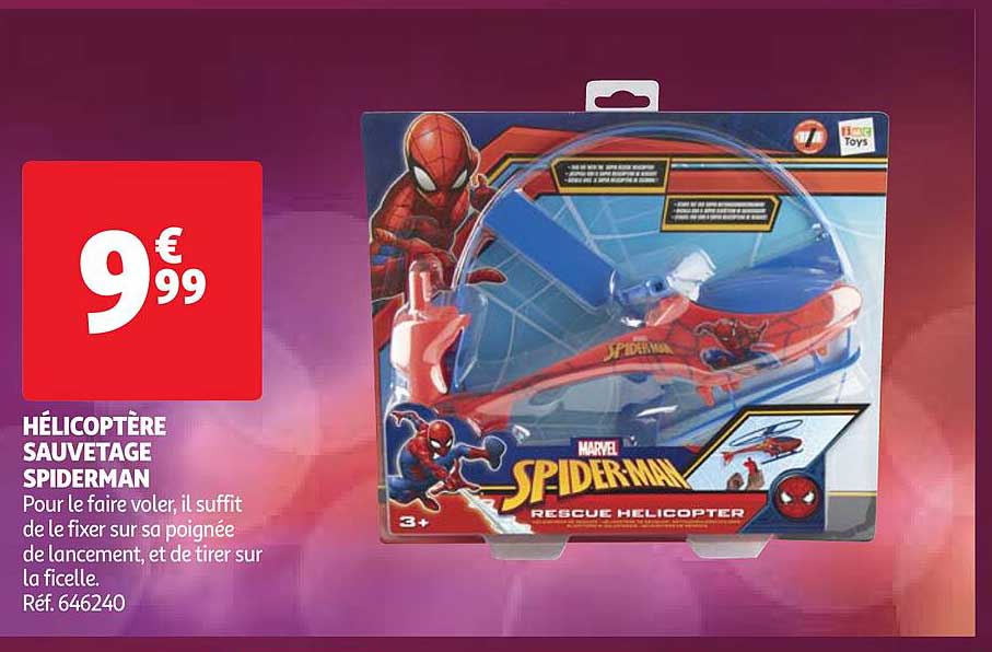 hélicoptère sauvetage spiderman