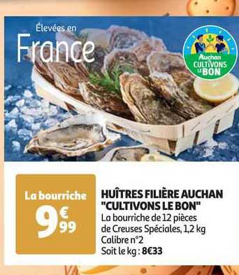 huîtres filière auchan "cultivons le bon"
