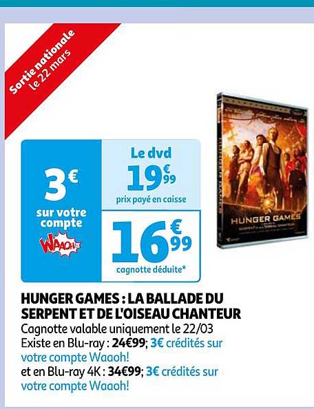 Hunger Games : La Ballade Du Serpent Et De L'oiseau Chanteur