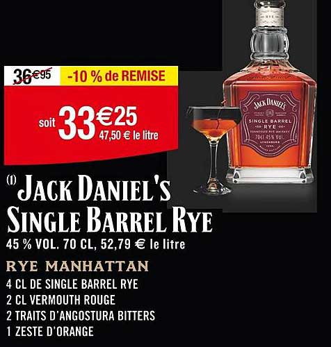 jack daniel's single barrel rye