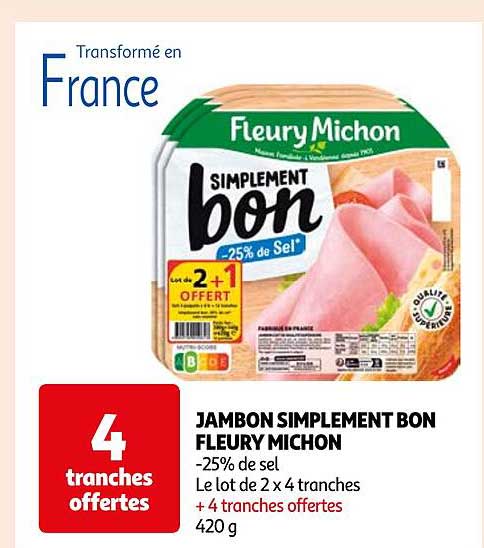 jambon simplement bon fleury michon