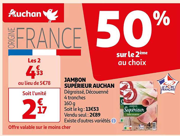 Jambon Supérieur Auchan