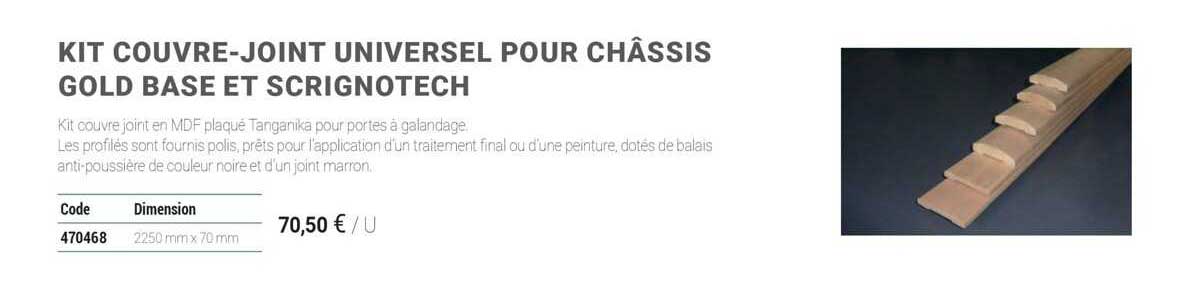 kit couvre-joint universel pour châssis gold base et scrignotech