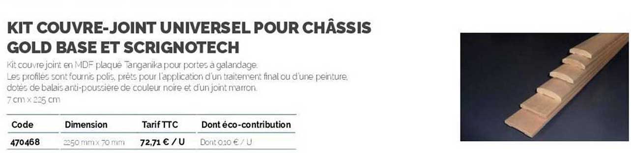 kit couvre-joint universell pour châssis gold base et scrignotech