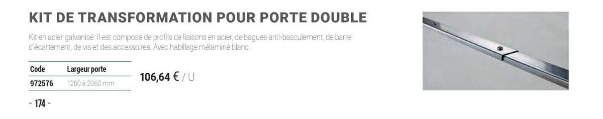 Kit De Transformation Pour Porte Double