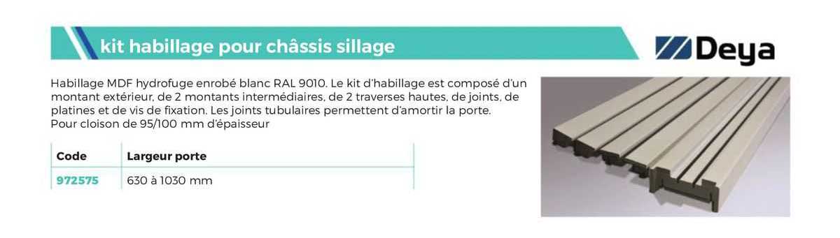 kit habillage pour châssis sillage deya