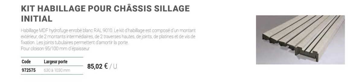 kit habillage pour châssis sillage initial