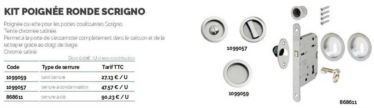 kit poignée ronde scrigno