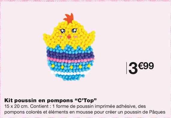 kit poussin en pompons "c'top"