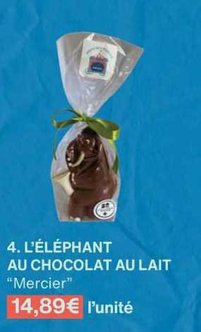 L'éléphant Au Chocolat Au Lait "mercier"