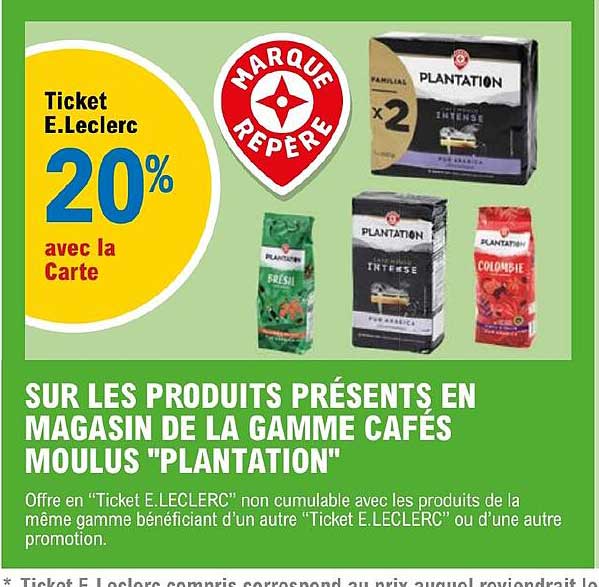 la gamme cafés moulus "plantation"