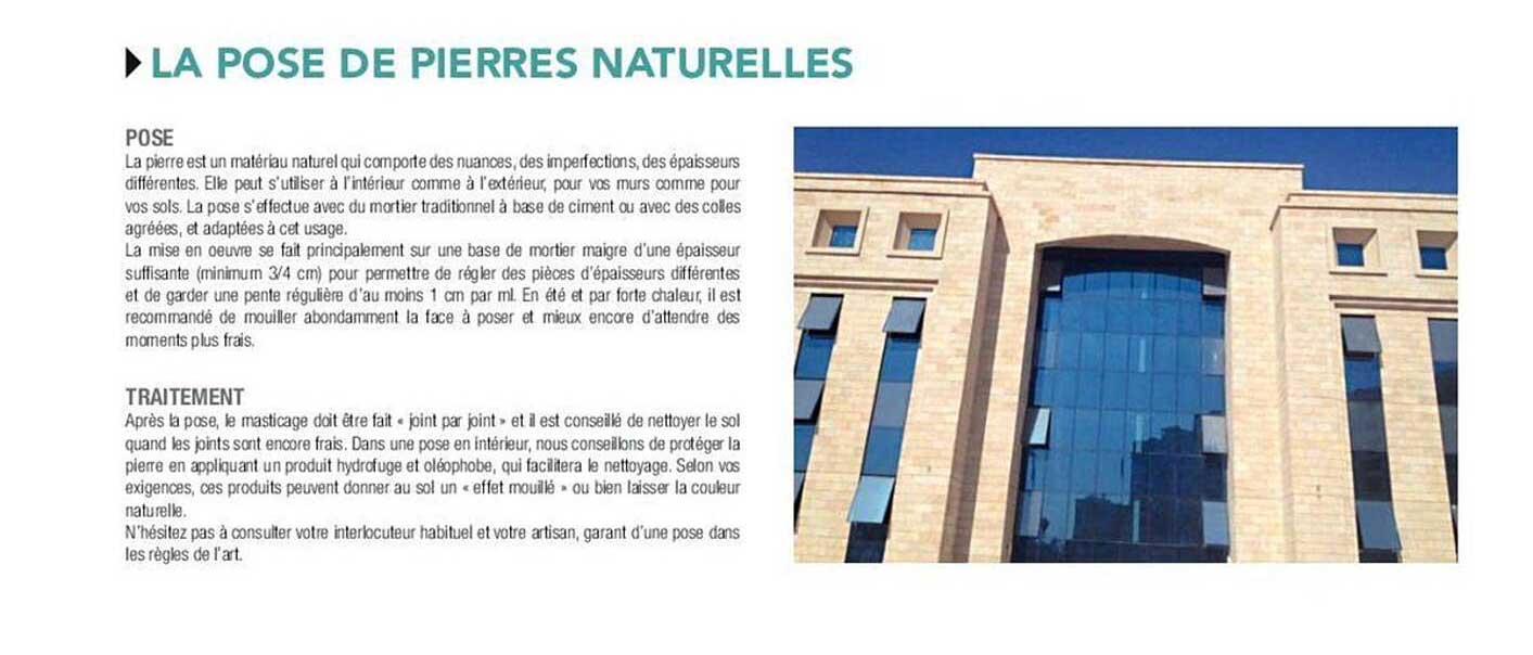 la pose de pierres naturelles