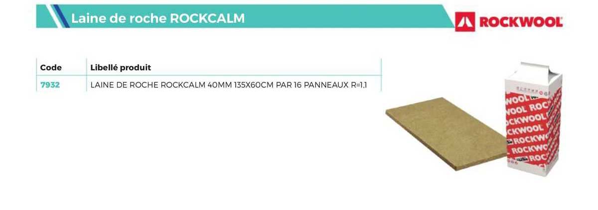 laine de roche rockcalm rockwool