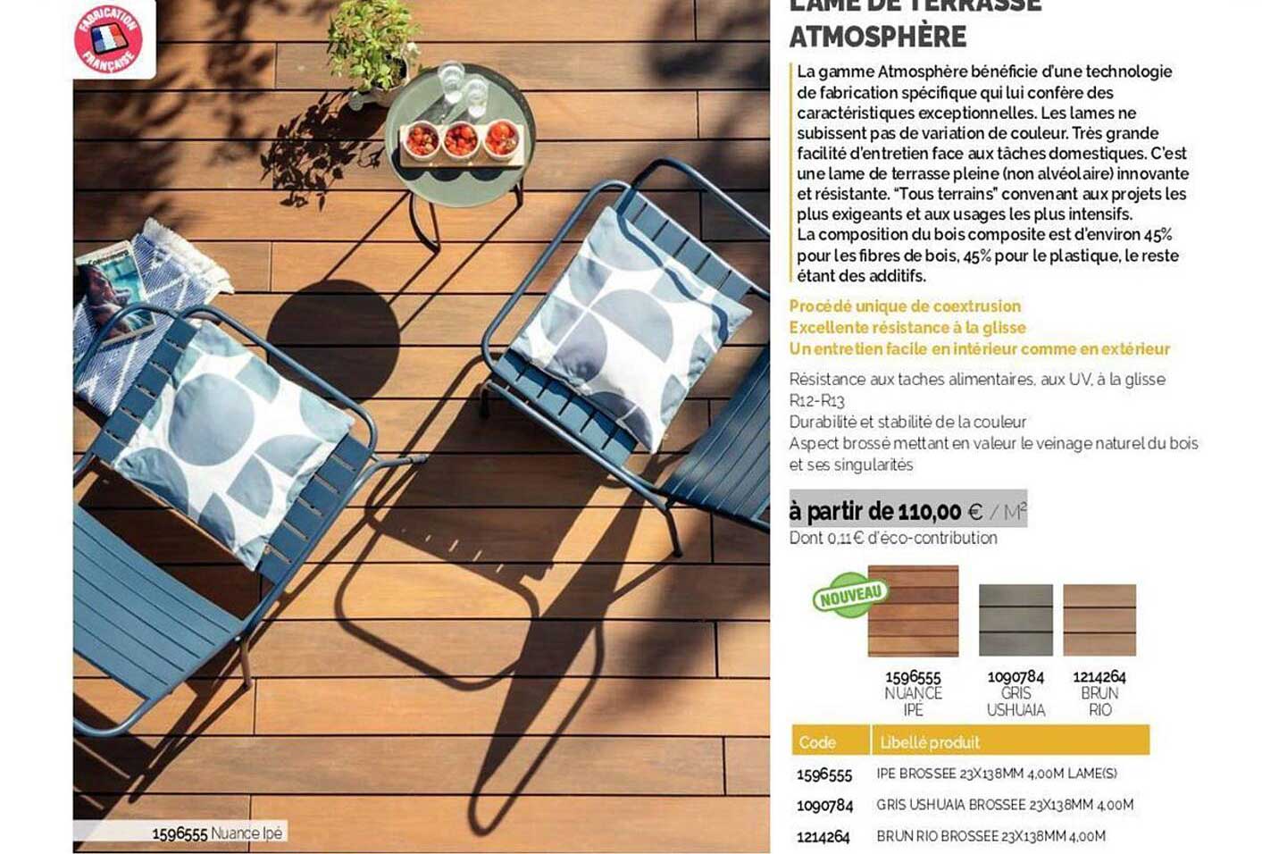 lame de terrasse atmosphère