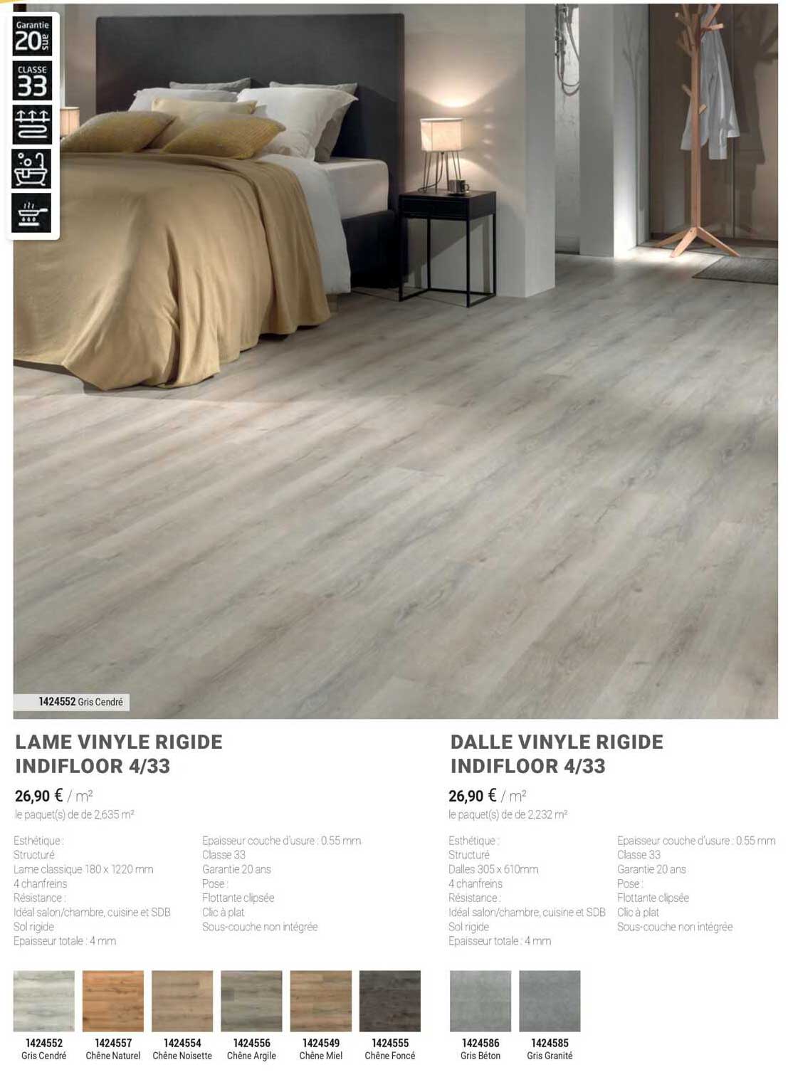 lame vinyle rigide indifloor 4/33