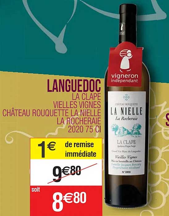 languedoc la clape vieilles vignes château rouquette la nielle la rocheraie 2020 75 cl