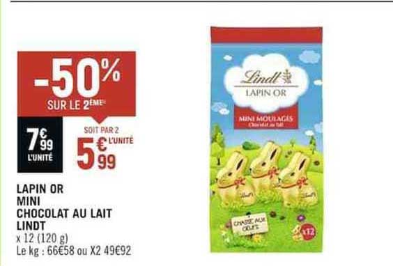 Lapin Or Mini Chocolat Au Lait Lindt