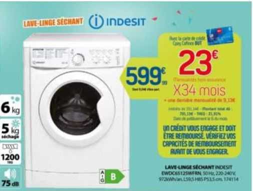 lave-linge séchant indesit