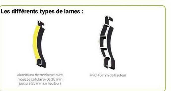 les différents types de lames