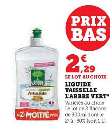 liquide vaisselle l'arbre vert