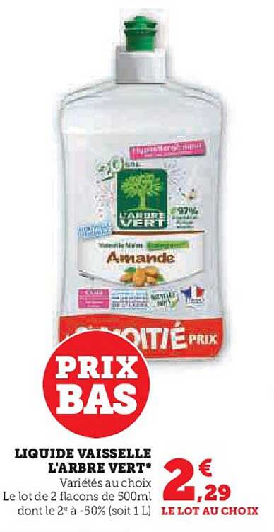 liquide vaisselle l'arbre vert