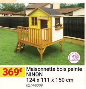 maisonnette bois peinte ninon