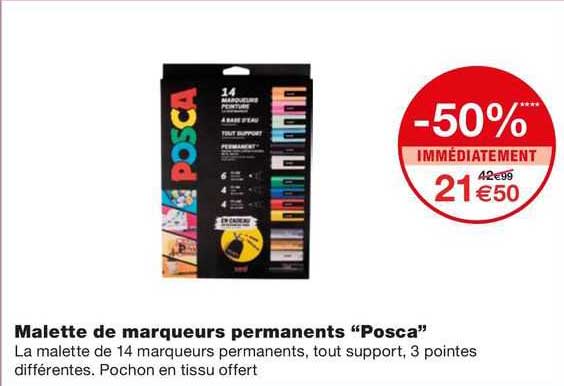 malette de marqueurs permanents "posca"