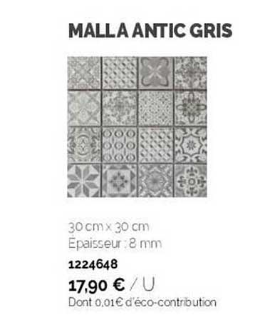 malla antic gris