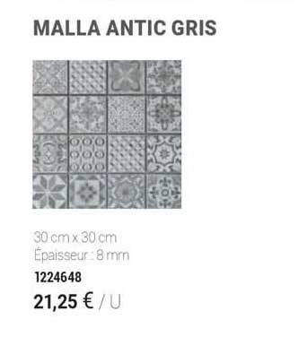 malla antic gris