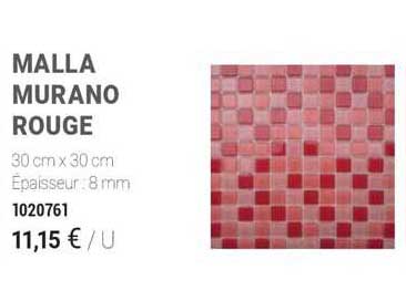 malla murano rouge