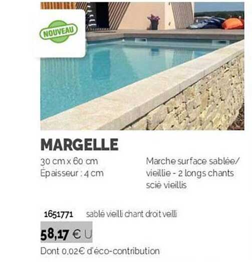 margelle 30 cm x 60 cm