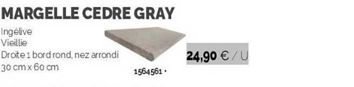 margelle cèdre gray