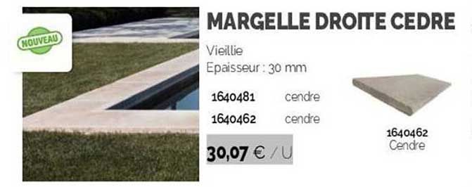 margelle droite cèdre