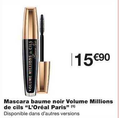 mascara baume noir volume millions de cils "l'oréal paris"