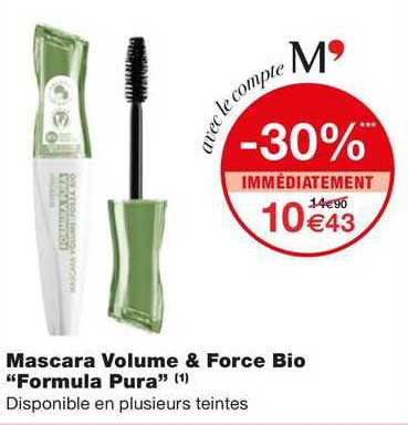 mascara volume & force bio "formula pura"