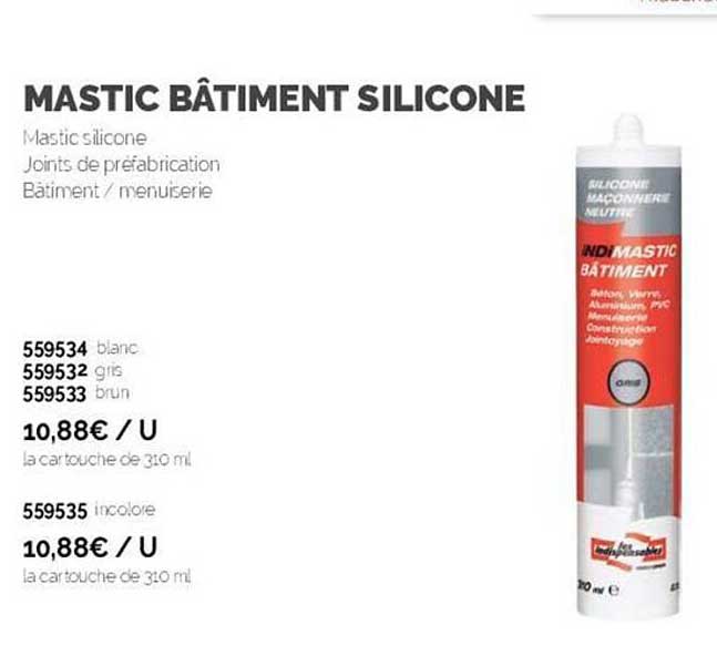 mastic bâtiment silicone