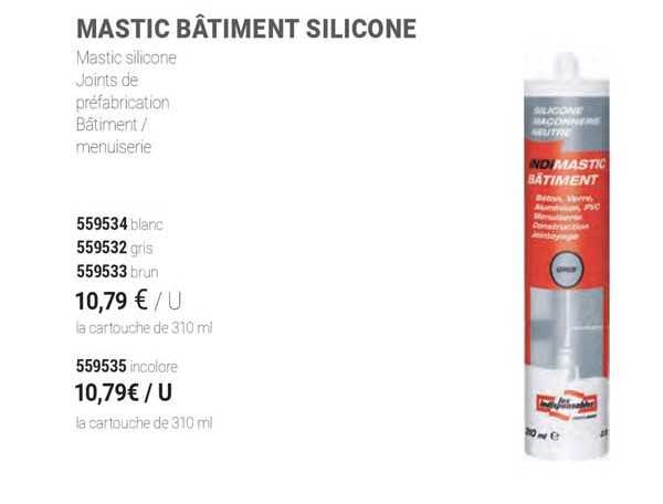 Mastic Bâtiment Silicone