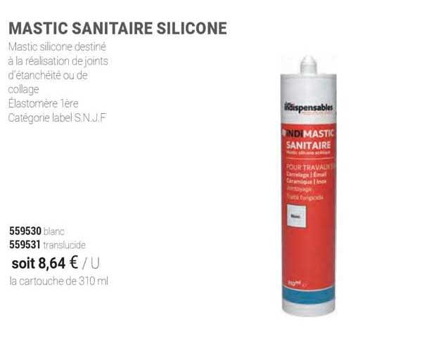 Mastic Sanitaire Silicone
