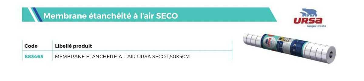 membrane étanchéité à l'air seco ursa
