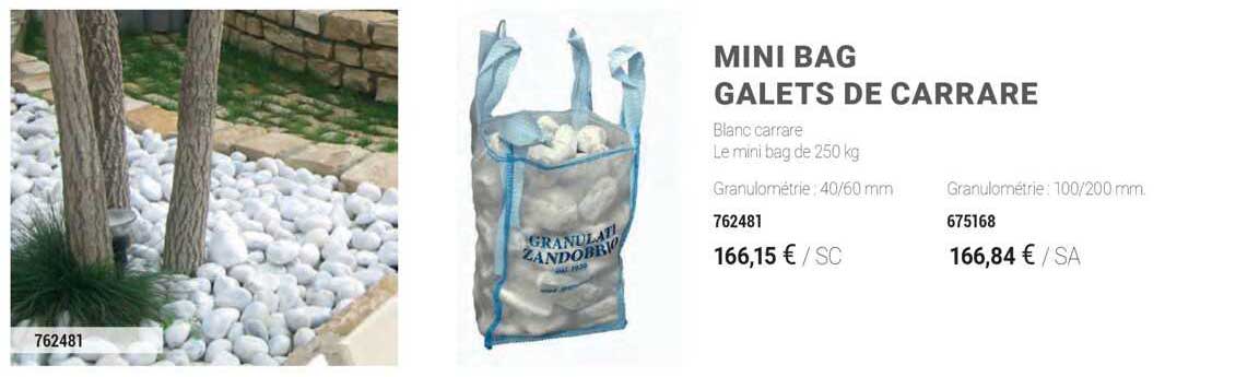 mini bag galets de carrare