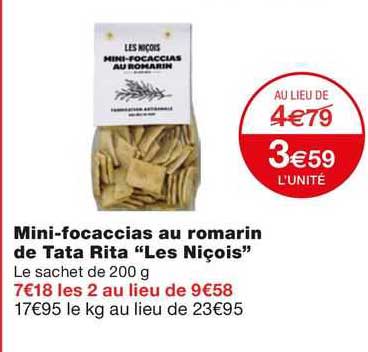 mini-focaccias au romarin de tata rita "les niçois"