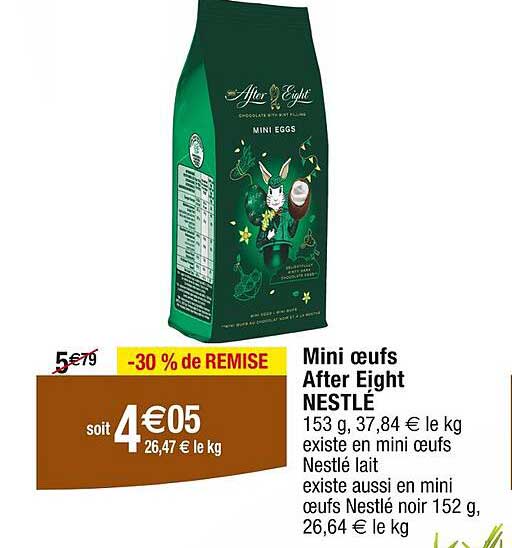 mini œufs after eight nestlé