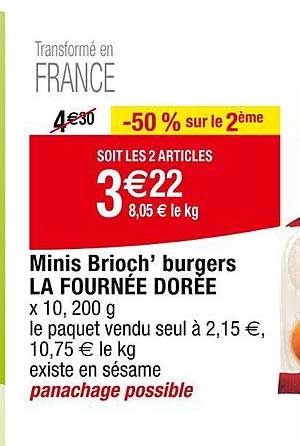 minis brioch' burgers la fournée dorée