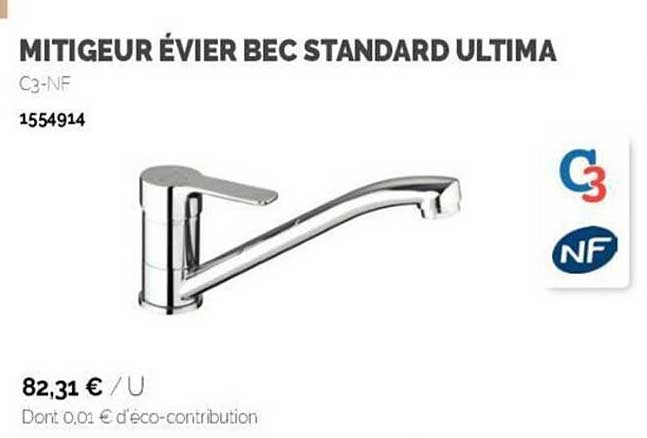 Mitigeur évier Bec Standard Ultima