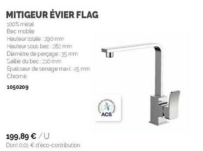 mitigeur évier flag