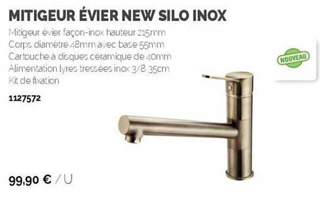 Mitigeur évier New Silo Inox