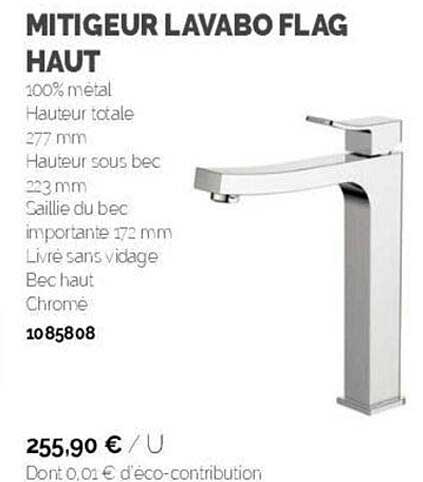 mitigeur lavabo flag haut