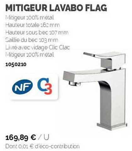 mitigeur lavabo flag