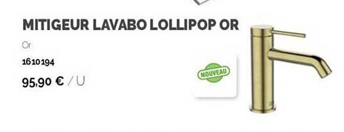 mitigeur lavabo lollipop or