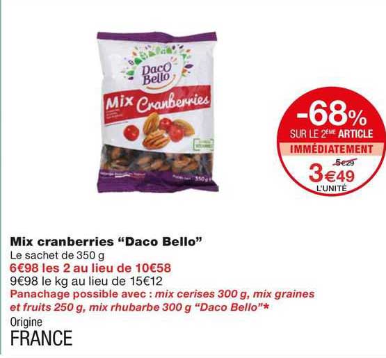 mix cranberries "daco bello"